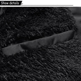 Men's Windproof Fleece Warm Detachable Hooded Parka Winter Jacket Solid Zipper Coat 6XL