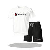 Summer short-sleeved T-shirt & shorts two-piece set for men