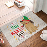 Christmas Tree Door Mat - Merry Christmas Entrance Rug & Kitchen Mat