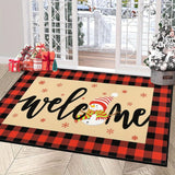 Christmas Tree Door Mat - Merry Christmas Entrance Rug & Kitchen Mat
