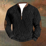 Men’s Cotton Stand Collar Sweatshirt – Warm Long Sleeve Winter Top
