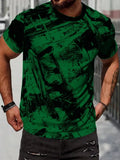 3d Print Design Men's T-Shirt, Summer Outdoor Short Sleeve