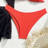 Sexy Lace Mesh Four-Piece Customizable Bikini Swimsuit Set