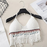 Sexy Boho Beach Holiday Camisole Halter Women Crochet Knit
