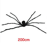 Huge Black Plush Spider Halloween Props (50-200cm Decor for Party Web)