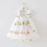 Toddler Girls Princess Tulle Dress Puff Sleeve Tutu Dress
