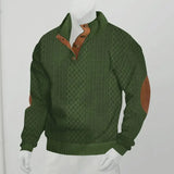 Men’s Stand Collar Half-Zip Sweatshirt – Warm Long Sleeve Pullover