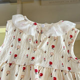 Breathable Toddler Girls Floral Sleeveless Shorts Set 1-4Y