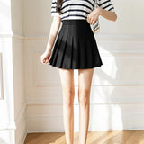 Women Pleated Skirts Summer High Waist Zipper JK Mini Skirts