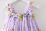 Toddler Girls Princess Tulle Dress Puff Sleeve Tutu Dress