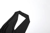 Women's Deep V Neck High Slit Backless Maxi Dress for Summer