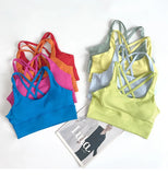 Women's Solid Color Racerback Yoga Sports Bra for Fitness