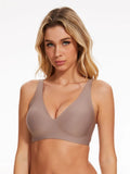 Women's Underwear Wire-Free Seamless Deep-V Full-Cup Bra