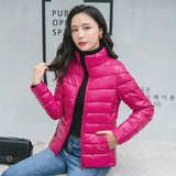 Women's Puffer Windproof Warm Lightweight Hoodless Duck Down Packable Winter Jackets/Coat