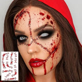 Halloween Scary Fake Scar Temporary Tattoo - Bloody Scratches Sticker