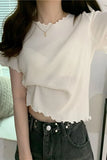 Summer Trendy Short Sleeve T-Shirt Women Slim Fit Top