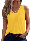 Fashionable Floral Print V-Neck Tank Top Women's Summer Shirt