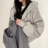 Women's Y2K Zip Up Hoodie Casual Long Sleeve Sweatshirt