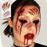 Halloween Scary Fake Scar Temporary Tattoo - Bloody Scratches Sticker
