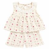 Breathable Toddler Girls Floral Sleeveless Shorts Set 1-4Y
