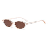 Women's Leopard Retro Oval Sunglasses Small Frame UV Eyewear