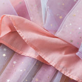 Summer Baby Girl Star Chiffon Birthday Party Dress 6M-5Y
