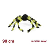 Huge Black Plush Spider Halloween Props (50-200cm Decor for Party Web)