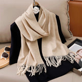 Women's Winter Cashmere Scarf Warm Pashmina Shawl Wrap