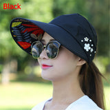 Fashion Wide Brim Sun Hat Anti-UV Beach Visor Cap Women