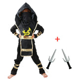 Kids Ninja Samurai Costume Set with Toy Sword Halloween Cosplay Outfit