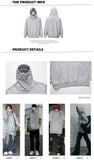 Winter Solid Color Ninja Turtleneck Hoodies For Women Y2K Vintage Fleece Sweatshirts Hip Hop Japanese Streetwear Oversized Hoodie