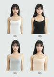 Cotton Feel Solid Sling Camisole Women's Crop Top Sleeveless
