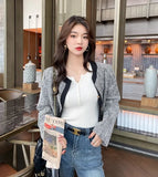 Women’s V-Neck Button Sweater Long Sleeve Slim Knit Pullover