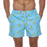 Summer Swimming Shorts Men Printing Fashion Polyester Swimsuit
