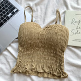 Women's Built-In Bra Spaghetti Strap Summer Camisole Top