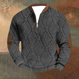 Men’s Cotton Stand Collar Sweatshirt – Warm Long Sleeve Winter Top
