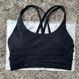 Women's Fitness Sport bra top cross back With chest pad