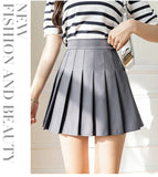 Women Pleated Skirts Summer High Waist Zipper JK Mini Skirts