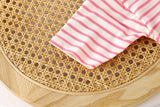 Girls Striped Polo Dress Short Sleeve A-Line School Dress