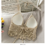 Crop Tops Retro Wild Hollow Tassel Sexy Women