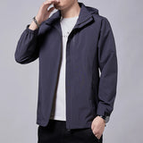 Men's lightweight windbreaker jacket with Hood | Zip Up, Underarm vents, Windproof Hoodie