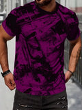 3d Print Design Men's T-Shirt, Summer Outdoor Short Sleeve
