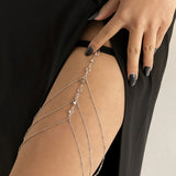 IngeSight.Z Pearl Tassel Thigh Chain Women Adjustable Leg