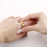 Simple 8mm Rings Titanium Stainless Steel Rings For Men Women Matte Brushed