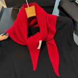 Womens Wool Winter Scarf Long Warm Cashmere Hijab Shawl Wrap