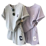 Women's Summer 2 Piece Pajama Set T-Shirt & Shorts