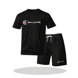 Summer short-sleeved T-shirt & shorts two-piece set for men