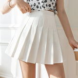 Women Pleated Skirts Summer High Waist Zipper JK Mini Skirts