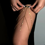 IngeSight.Z Pearl Tassel Thigh Chain Women Adjustable Leg