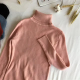 Women’s Ribbed Turtleneck Sweater Long Sleeve Warm Knit